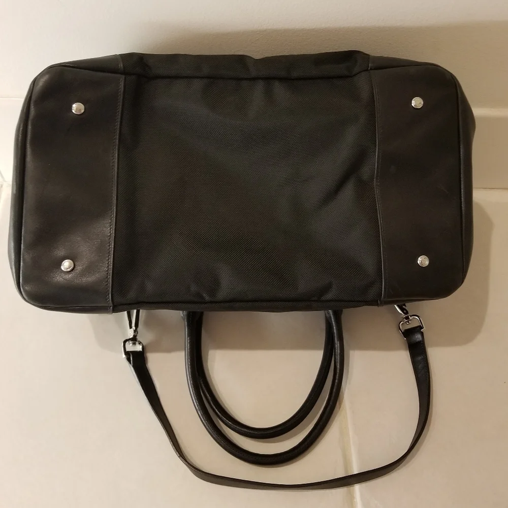 Tumi Black Nylon Tote Bag with Leather Trim
